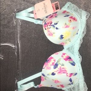 Affinitas Nicole T-Shirt Bra Blue Floral